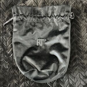 RT Grey Velvet Drawstring Pouch